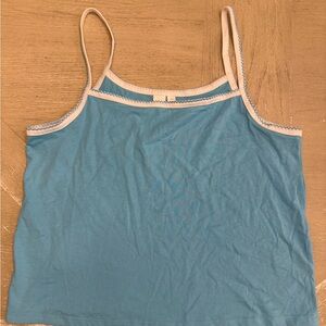 Soft Blue Spaghetti Strap Pajama Top